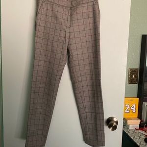 H&M Plaid Tapered Trouser